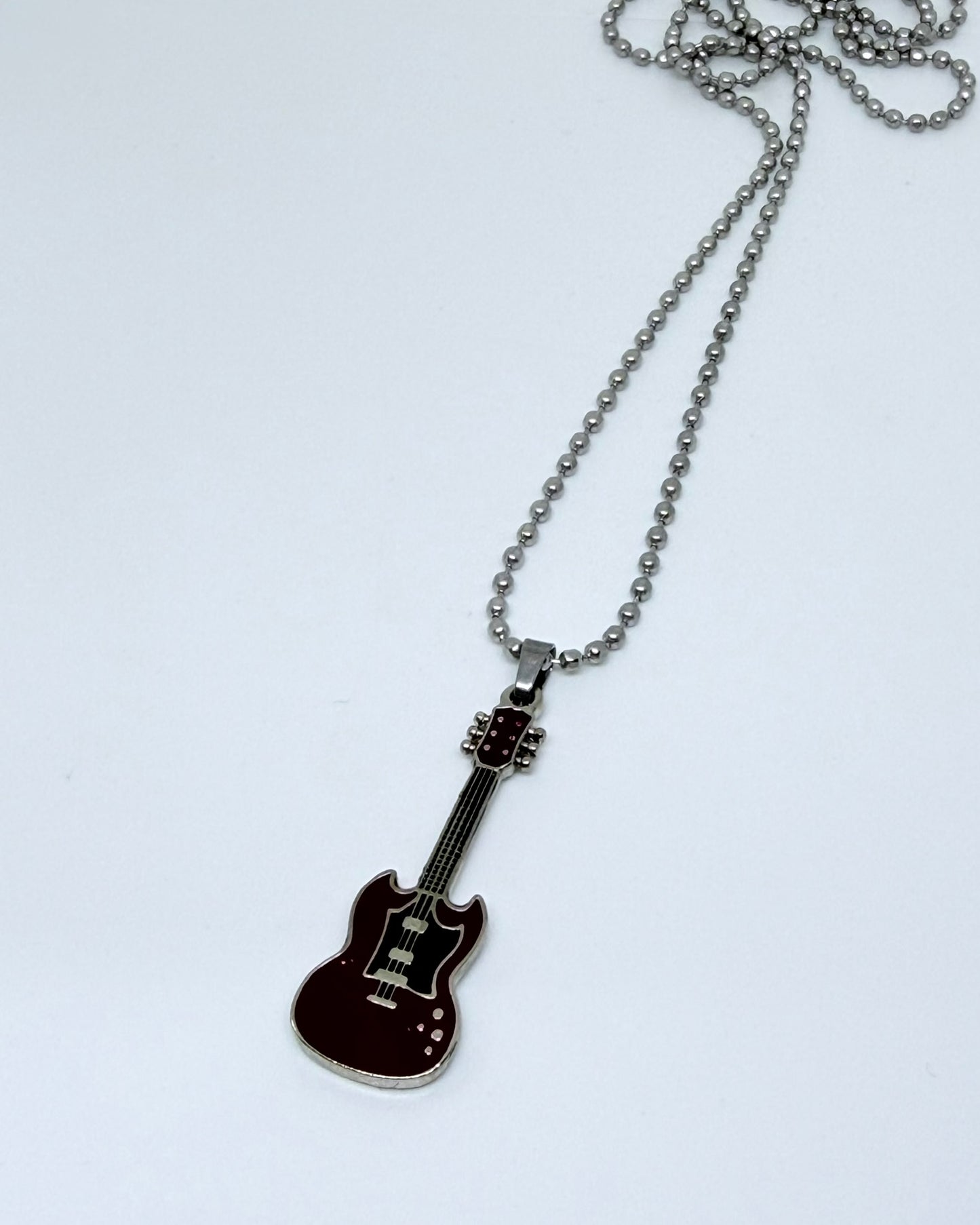 Collar Guitarra SG Rojo Oscuro