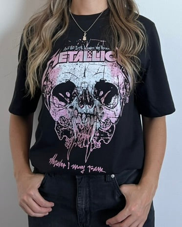 Camiseta Mujer Metallica Oversize
