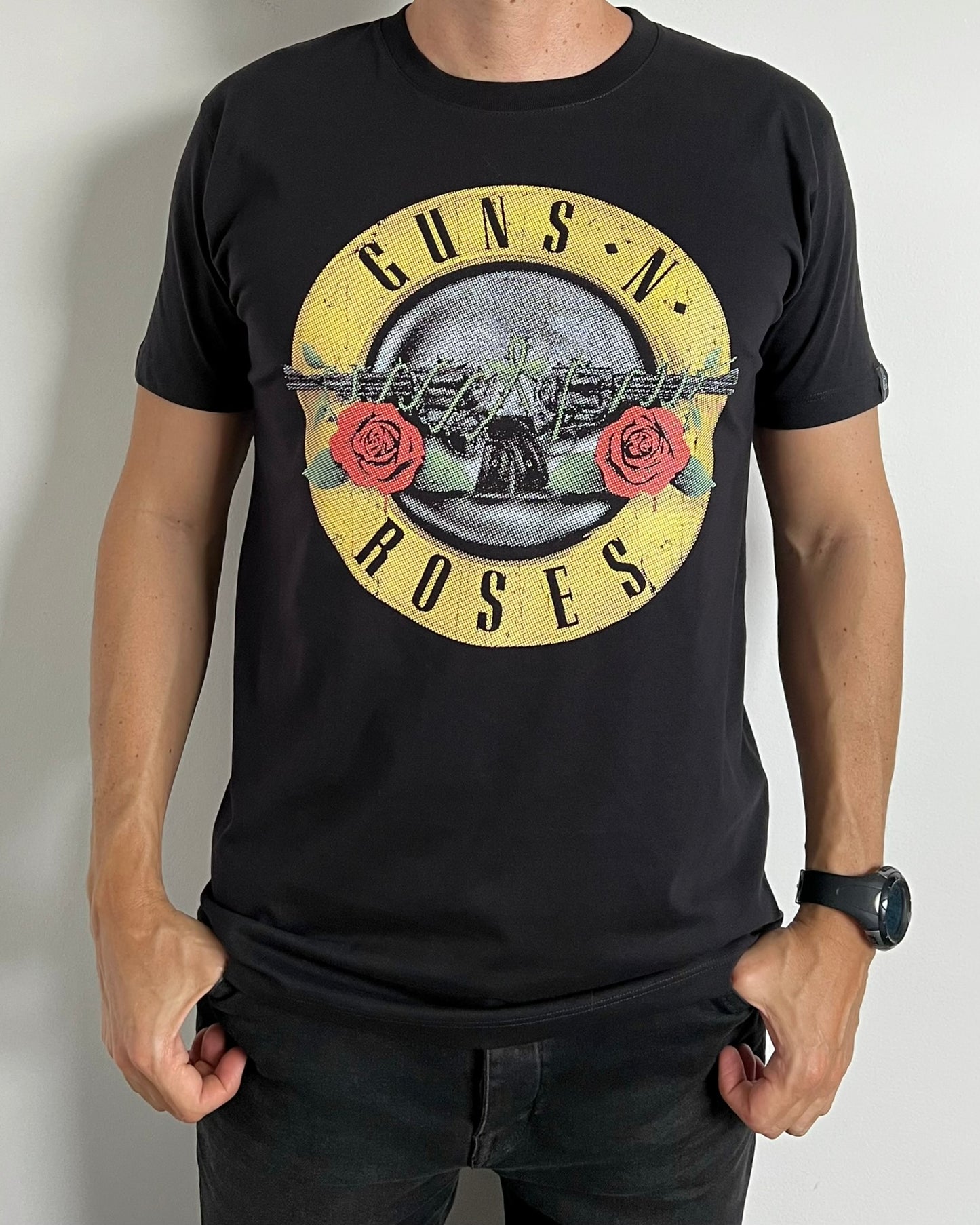 Camiseta Hombre Guns Amarillo