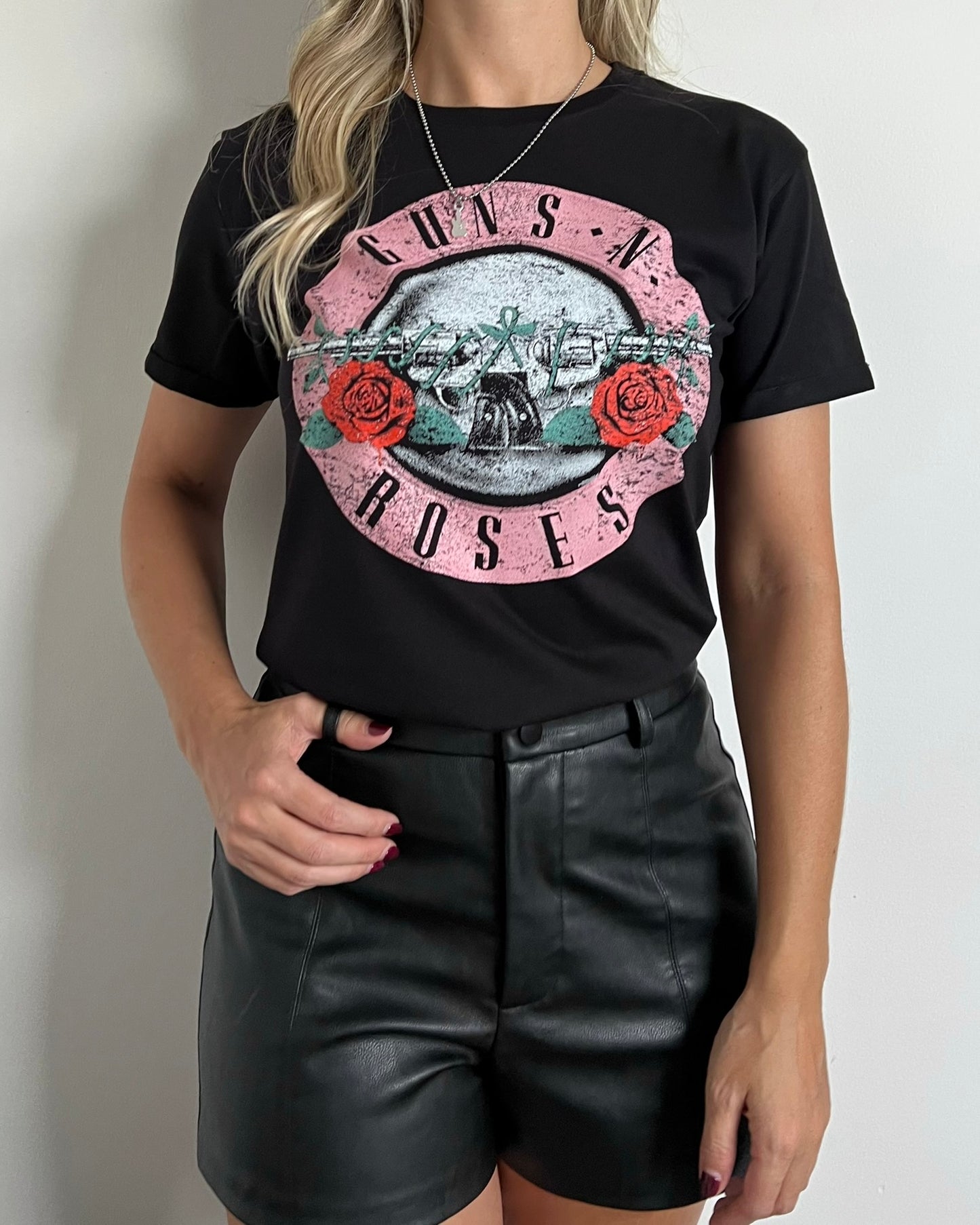 Camiseta Mujer Guns Rosado
