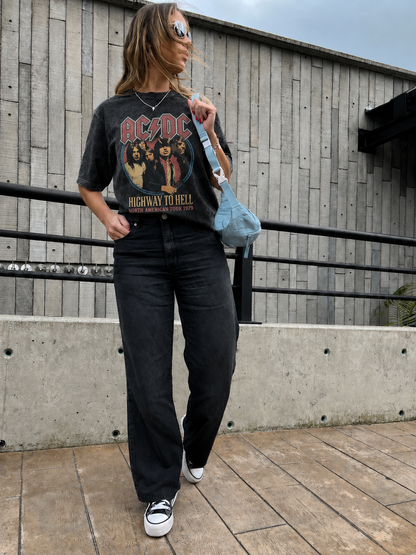 Camiseta Oversize Unisex AC/DC Highway To Hell