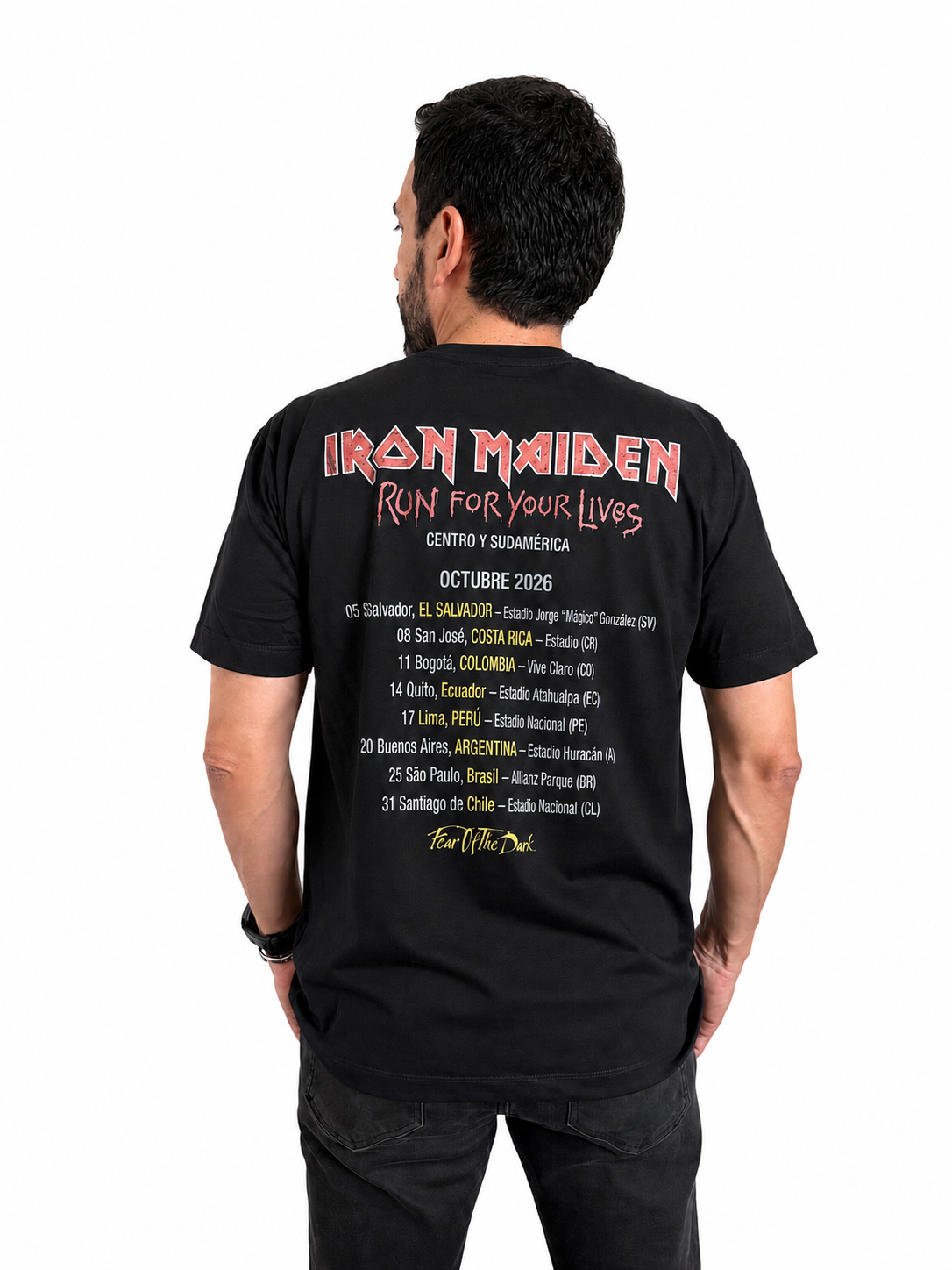Camiseta Hombre Iron Maiden World Tour 2026