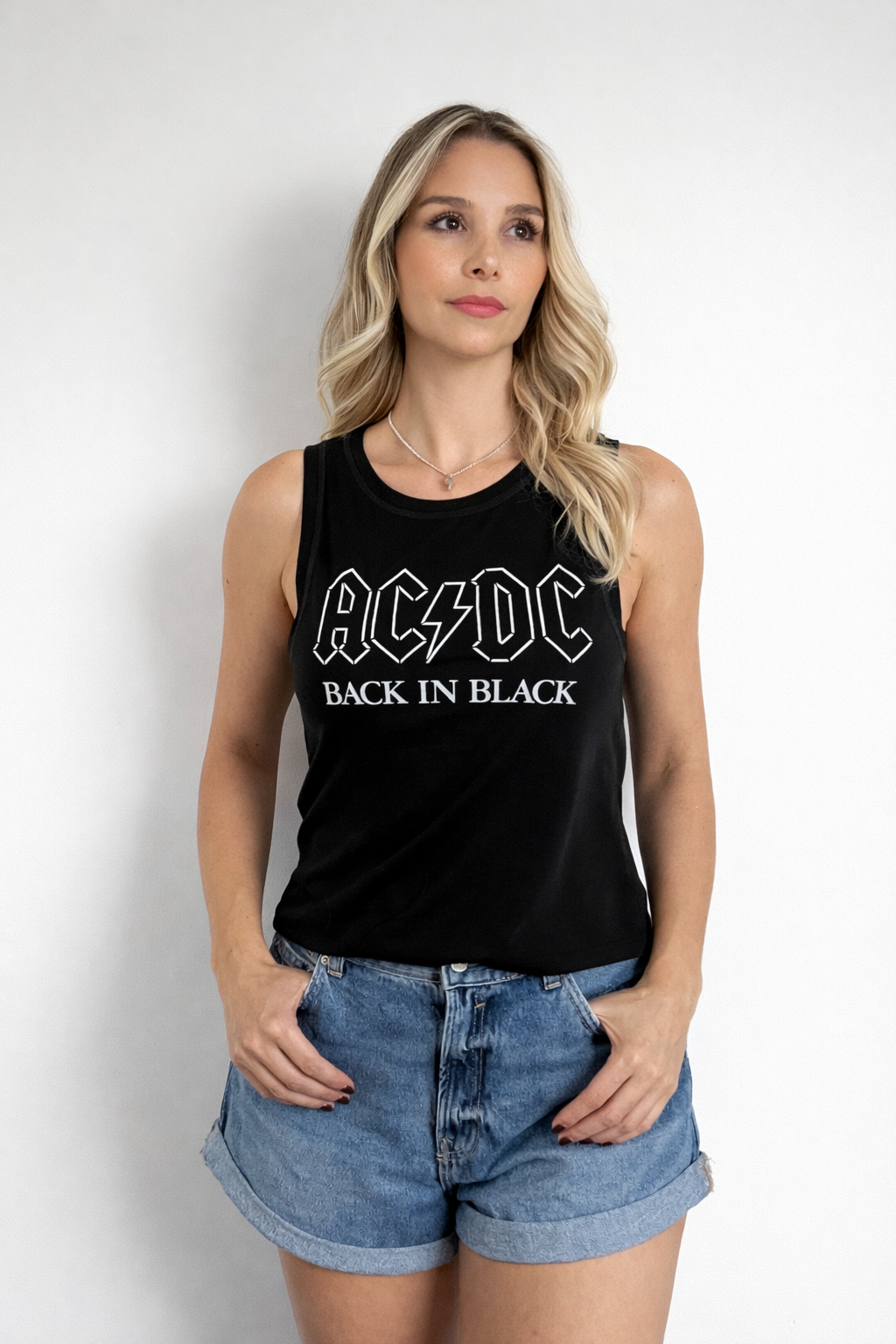 Camisilla Mujer AC/DC Back in Black