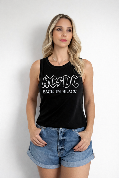 Camisilla Mujer AC/DC Back in Black