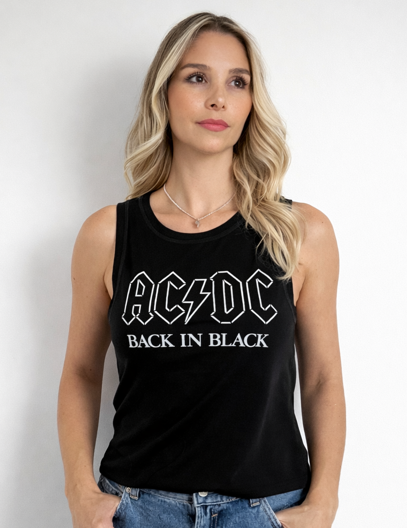Camisilla Mujer AC/DC Back in Black