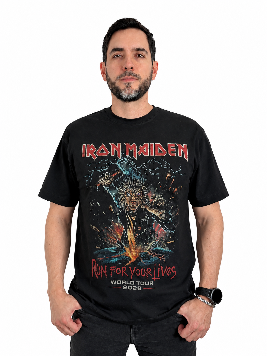 Camiseta Hombre Iron Maiden World Tour 2026