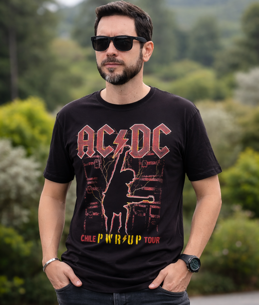 Camiseta Hombre AC/DC Power Up Tour Chile