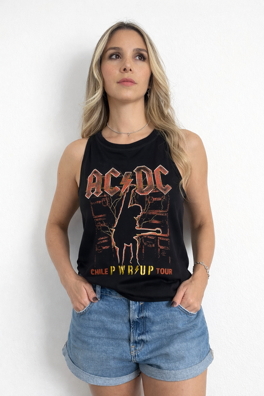 Camisilla Mujer AC/DC Power Up Tour Chile