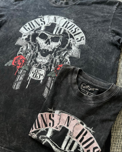 Camiseta Oversize Unisex Guns Skull