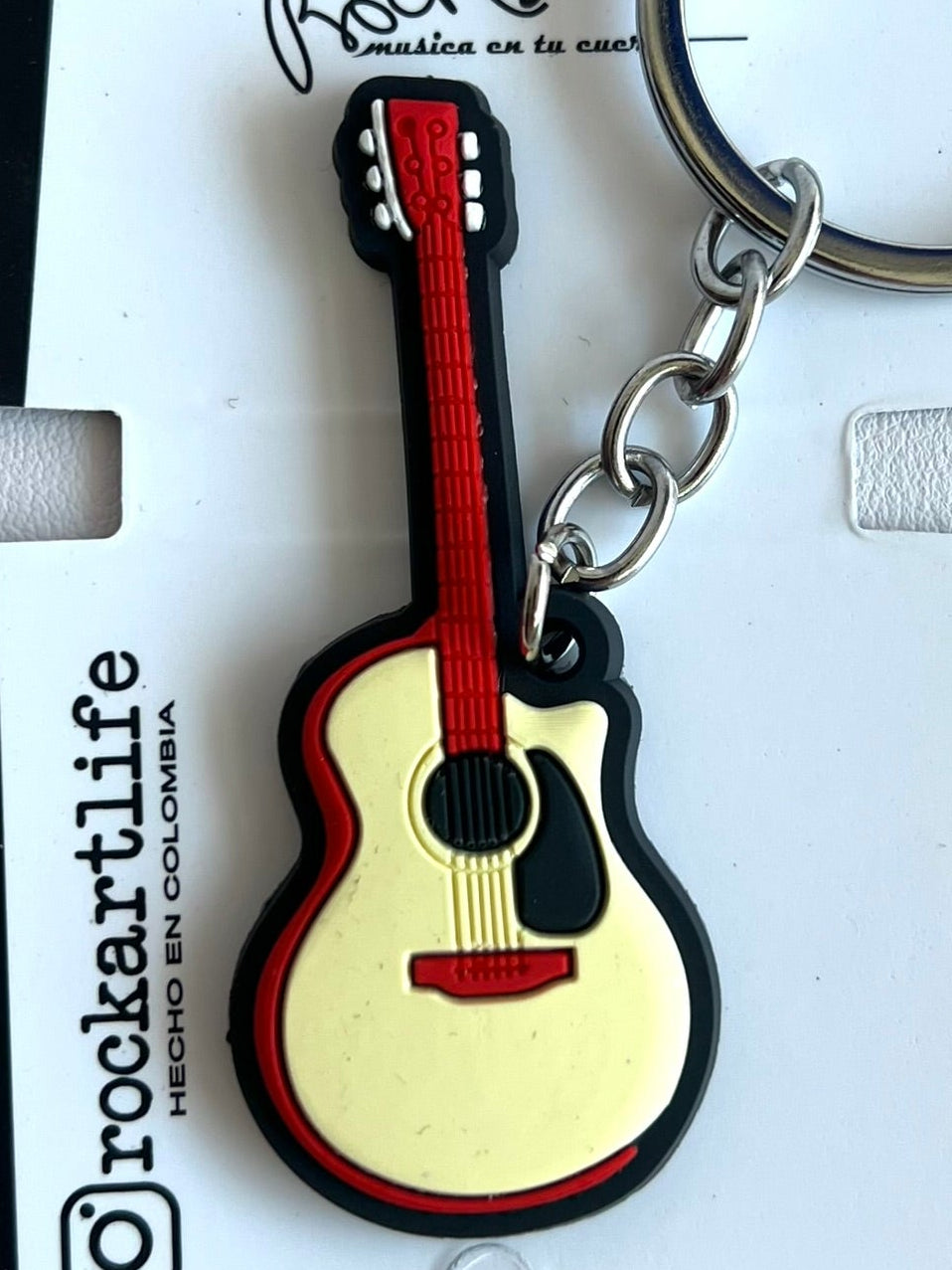 Llavero en PVC Guitarra Folk