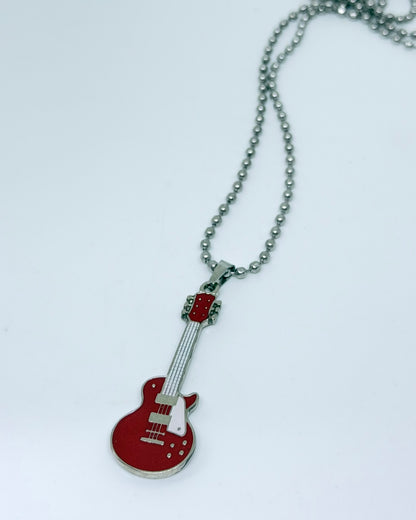 Collar Guitarra Les Paul Roja
