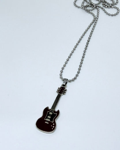 Collar Guitarra SG Rojo Oscuro