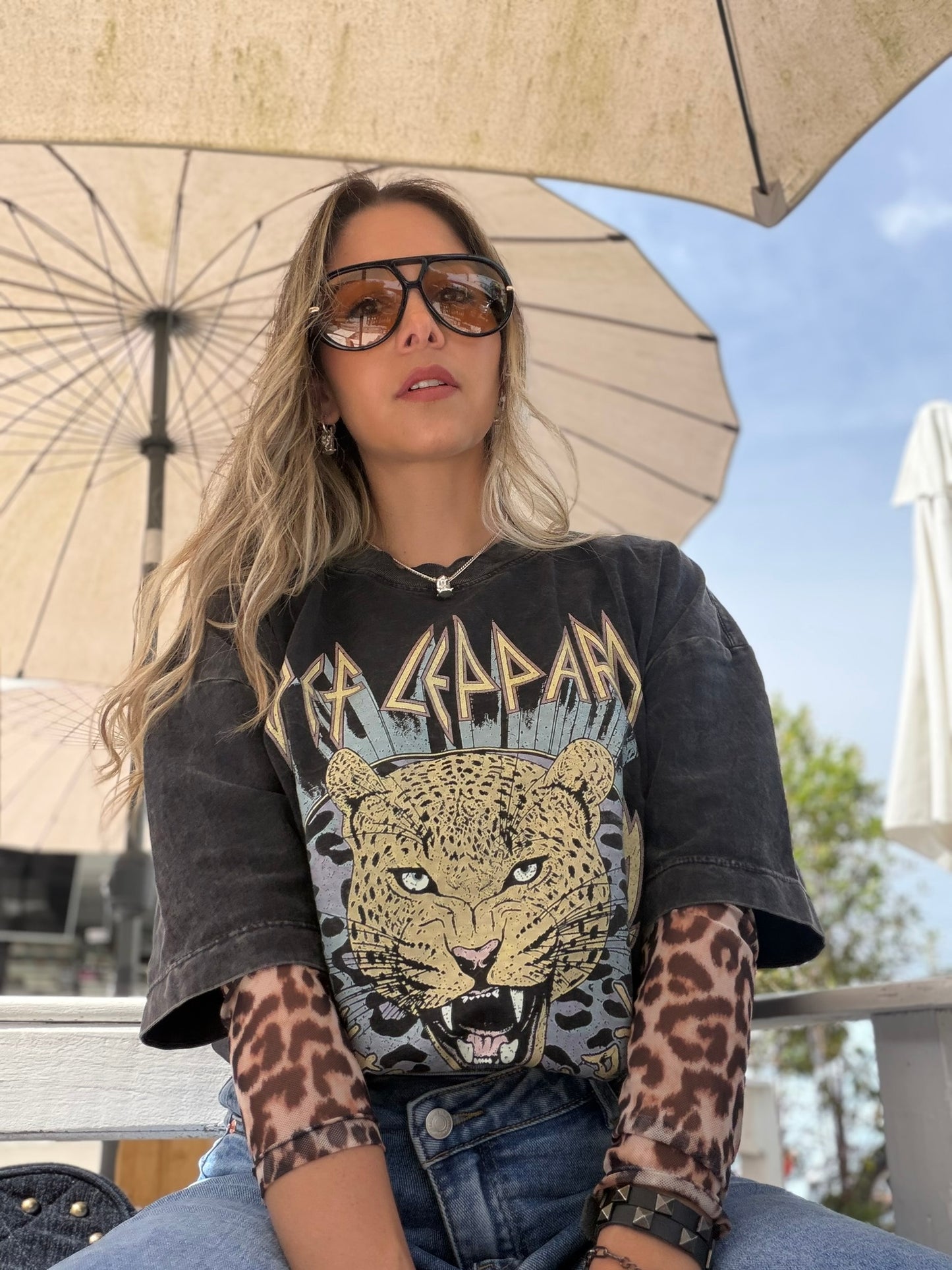 Camiseta Oversize Unisex Def Leppard