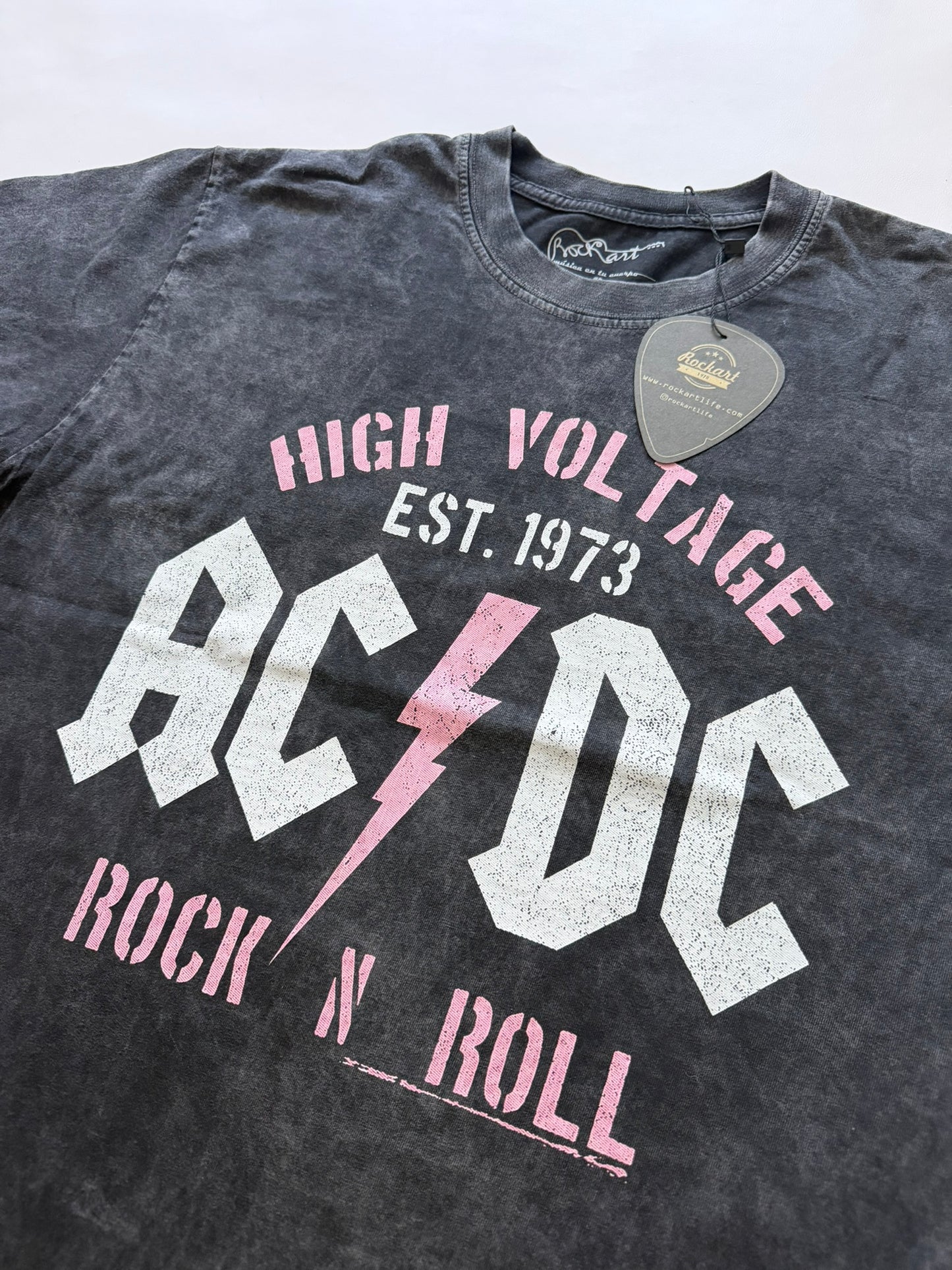Camiseta Oversize Unisex AC/DC Rock n Roll