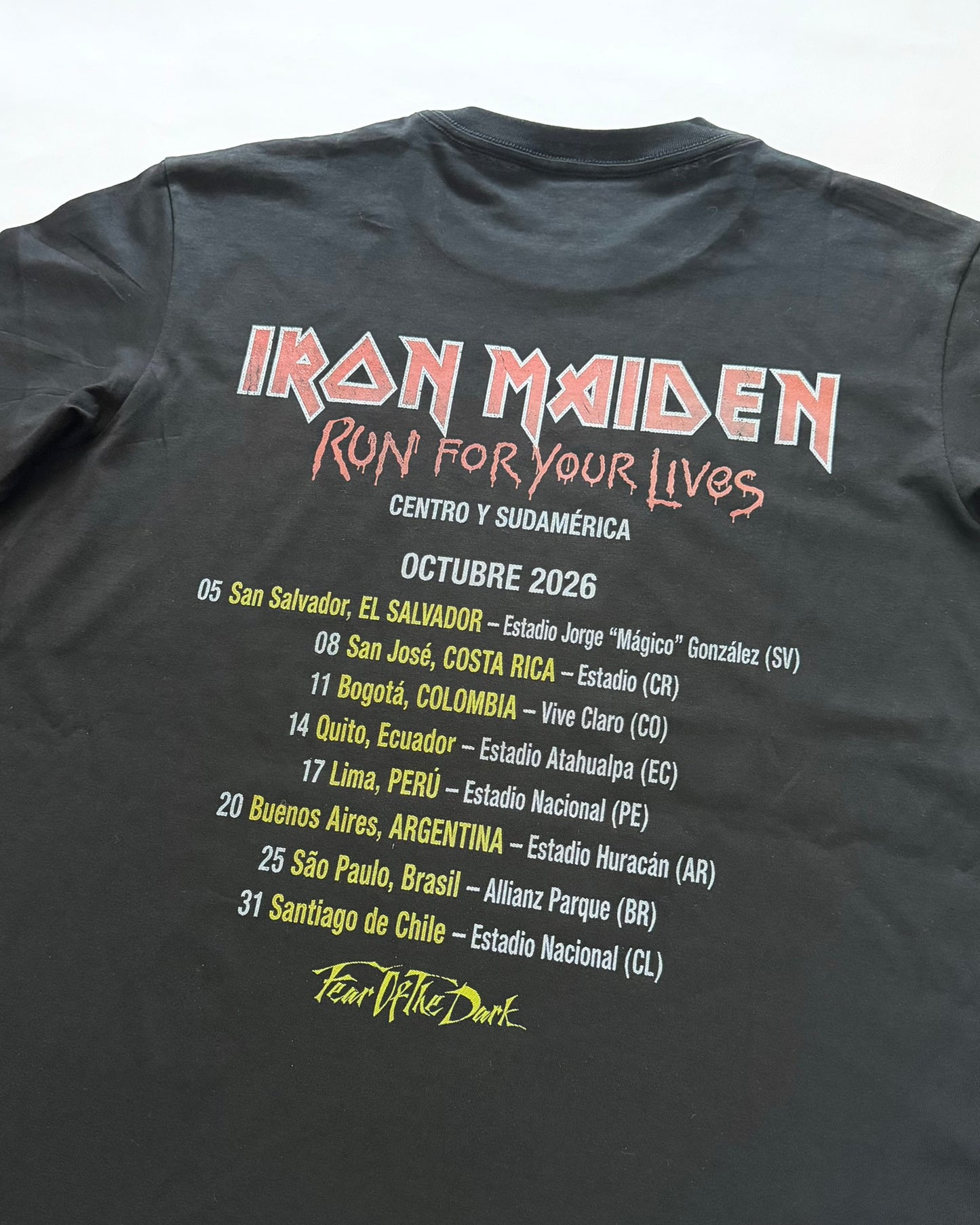 Camiseta Hombre Iron Maiden World Tour 2026