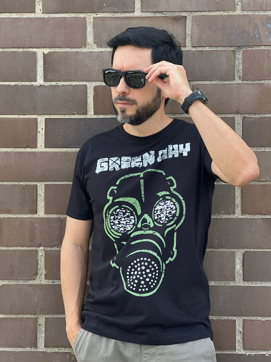 Camiseta Hombre Green Day Gas Mask