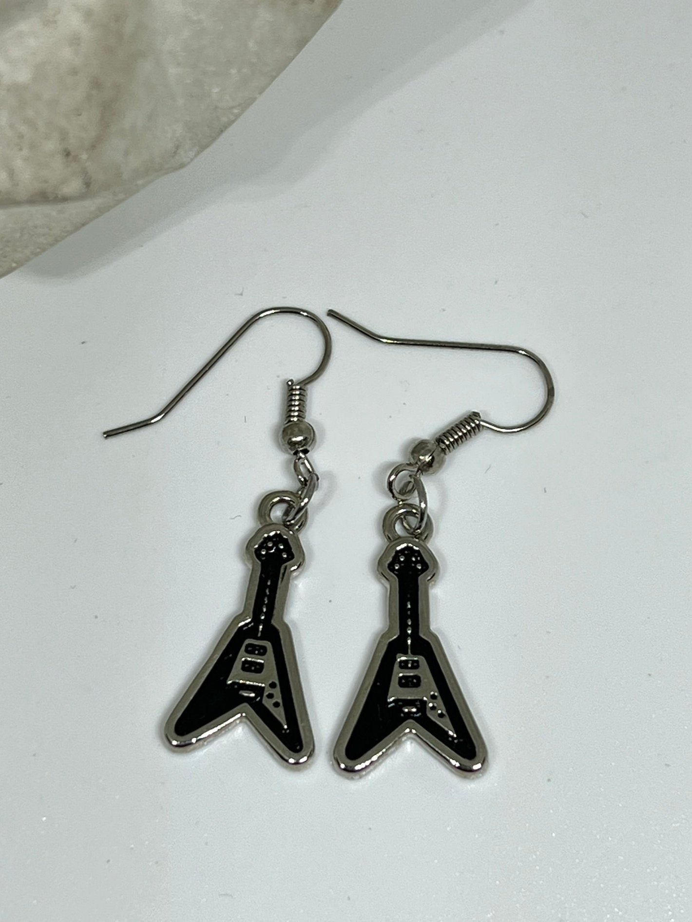 Aretes Guitarra Flying V