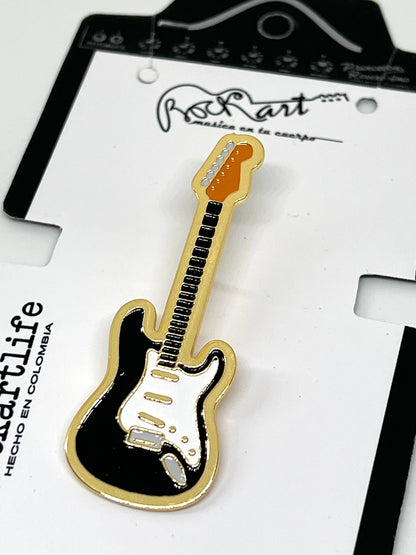 Pin Guitarra Strat Negra