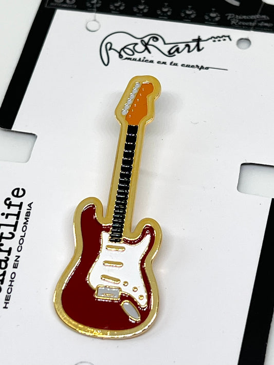 Pin Guitarra Strat Roja
