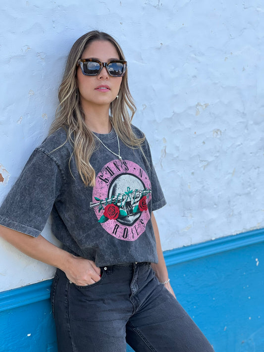 Camiseta Oversize Unisex Guns Rosado