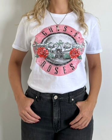 Camiseta Mujer Guns Rosado