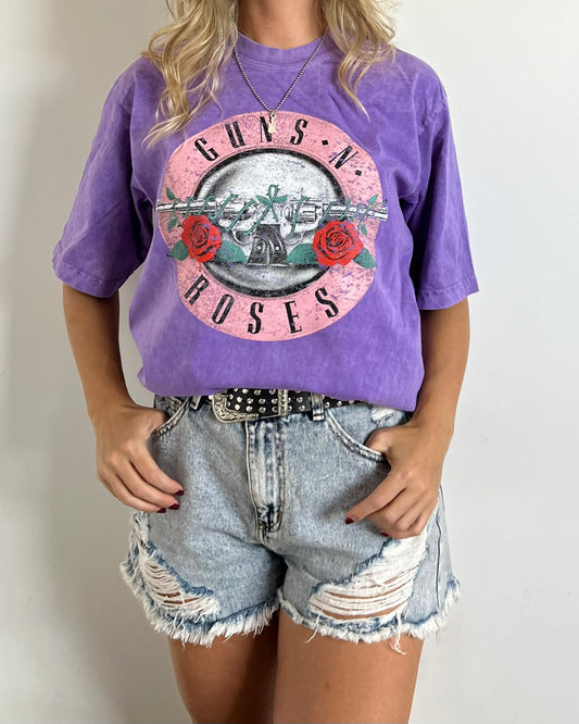 Camiseta Oversize Unisex Guns Morada