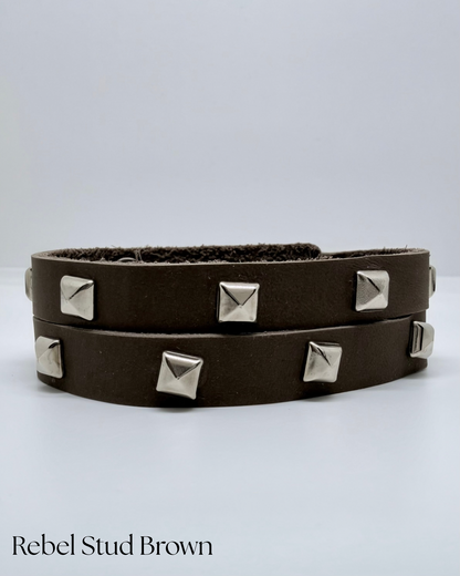 Manilla en cuero Rebel Stud