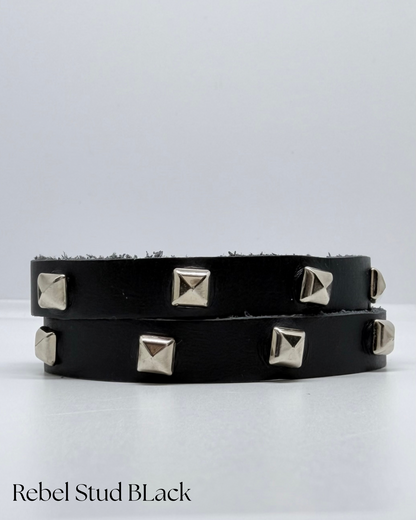 Manilla en cuero Rebel Stud