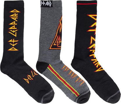 Caja Metálica en forma de Guitarra con 3 pares de medias DEF LEPPARD