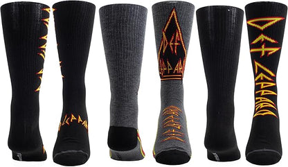 Caja Metálica en forma de Guitarra con 3 pares de medias DEF LEPPARD