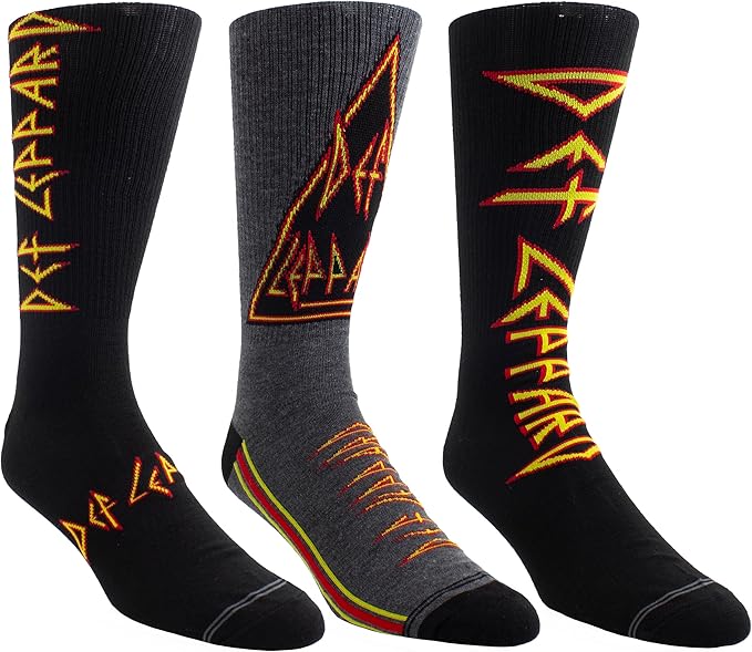 Caja Metálica en forma de Guitarra con 3 pares de medias DEF LEPPARD