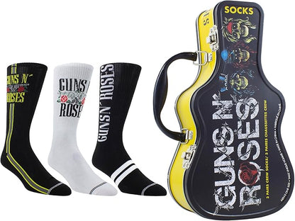 Caja Metálica en forma de Guitarra con 3 pares de medias GUNS