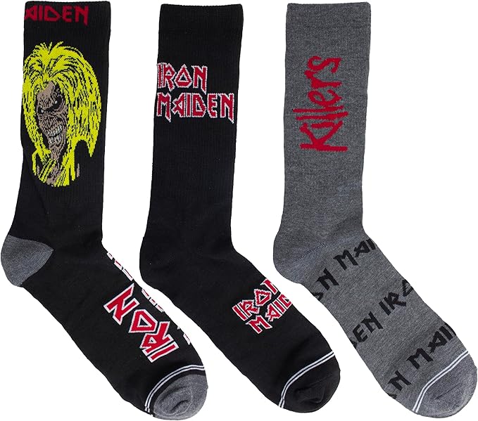 Caja Metálica en forma de Guitarra con 3 pares de medias IRON MAIDEN
