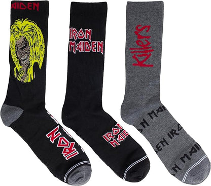 Caja Metálica en forma de Guitarra con 3 pares de medias IRON MAIDEN