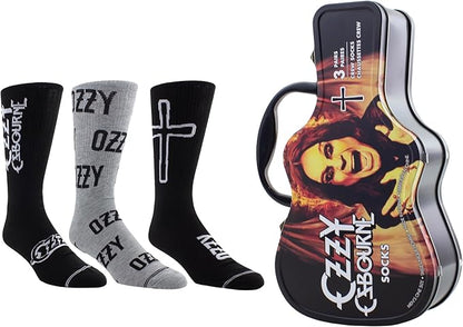 Caja Metálica en forma de Guitarra con 3 pares de medias OZZY OSBOURNE