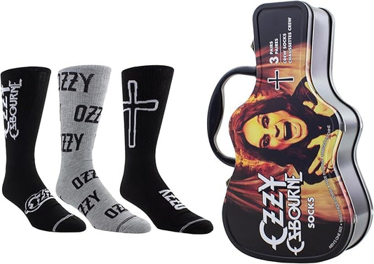 Caja Metálica en forma de Guitarra con 3 pares de medias OZZY OSBOURNE