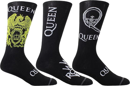 Caja Metálica en forma de Guitarra con 3 pares de medias QUEEN