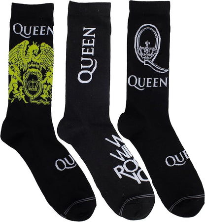 Caja Metálica en forma de Guitarra con 3 pares de medias QUEEN