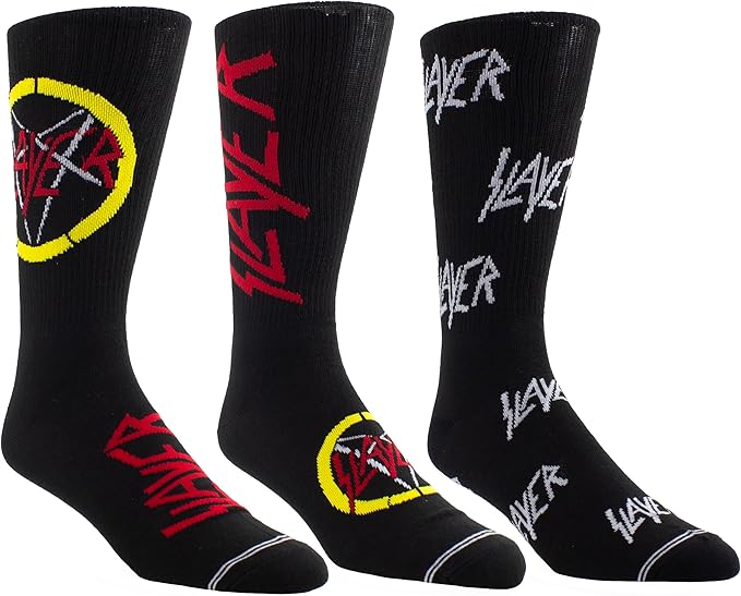 Caja Metálica en forma de Guitarra con 3 pares de medias SLAYER