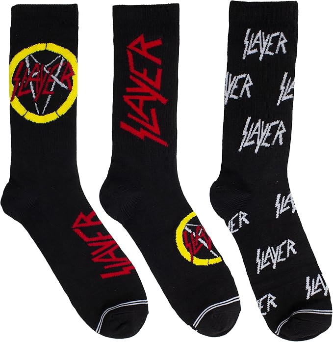 Caja Metálica en forma de Guitarra con 3 pares de medias SLAYER