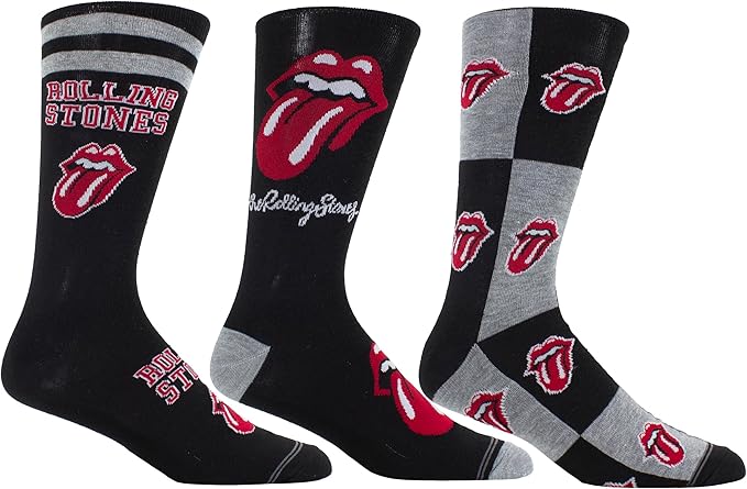 Caja Metálica en forma de Guitarra con 3 pares de medias THE ROLLING STONES