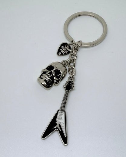 Llavero Guitar + Skull