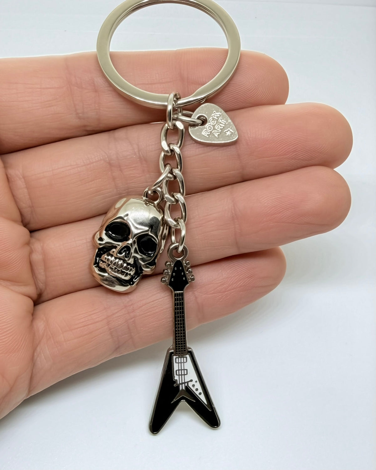 Llavero Guitar + Skull